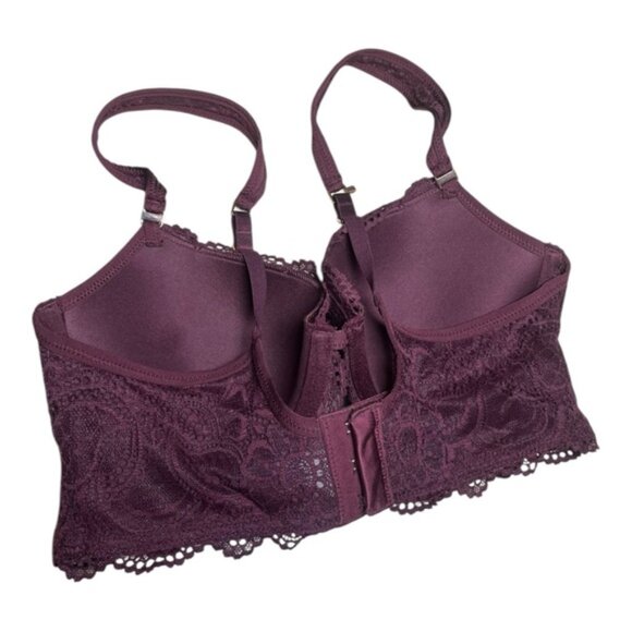 Aerie 34C Bra Lace Sexy Real Power Balconette Feminine 34 C Light Lined Romantic - Picture 14 of 16